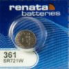Renata 361 1.55V Silver Oxide Watch Battery - 10 Pack - 0
