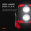 NEBO OMNI 2000 Lumen Multi-Directional Rechargeable Work Light  - 2