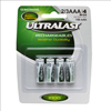 UltraLast Nickel Cadmium 2/3 AAA Solar Powered Lighting Rechargeable Battery - 4 Pack - 0