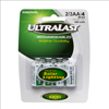 UltraLast Nickel Cadmium 2/3 AA Solar Powered Lighting Rechargeable Battery - 4 Pack - 0