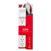CyberPower 500 Joule 6 Outlet 2ft Power Cord Outlet Surge Protector - White  - 0