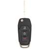 Three Button Key Fob Replacement Flip Key Remote for Ford Vehicles - 0