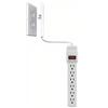 Sleek Socket 6 Outlet 6ft Power Cord Outlet Surge Protector - White - 1