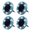 Bell & Howell Blue Mosaic Solar Disk Lights - 4 Pack - 2