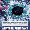 Bell & Howell Blue Mosaic Solar Disk Lights - 4 Pack - 5