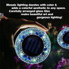 Bell & Howell Blue Mosaic Solar Disk Lights - 4 Pack - 8