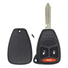 Three Button Replacement Key Fob Shell for Dodge and Mitsubishi Vehicles - 0