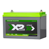 X2Power 12V 125Ah Marine Lithium Iron Phosphate (LiFePO4) Deep Cycle Battery with Bluetooth - 1