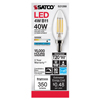Satco 40 Watt Equivalent B11 5000K Daylight Energy Efficient Candle LED Light Bulb - 0