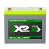 X2Power 12V 75Ah Marine Lithium Iron Phosphate (LiFePO4) Deep Cycle Battery with Bluetooth - 0