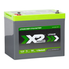 X2Power 12V 75Ah Marine Lithium Iron Phosphate (LiFePO4) Deep Cycle Battery with Bluetooth - 2
