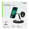 Belkin BoostCharge Pro 3-in-1 iPhone Wireless Charging Stand with MagSafe 15W Fast Charging - Black - 0