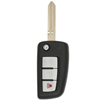 Three Button Key Fob Replacement Flip Key Remote For Nissan Vehicles - 0