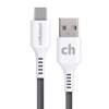 cellhelmet Short 1-Foot USB-C to USB-A Charging Syncing Cable - White - 1