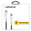 cellhelmet Short 1-Foot USB-C to USB-C Charging Syncing Cable - White - 0