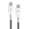 cellhelmet Short 1-Foot USB-C to USB-C Charging Syncing Cable - White - 1