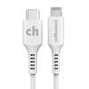 cellhelmet Short 1-Foot Lightning to USB-C Charging Syncing Cable - White - 1