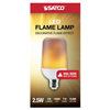 Satco 2.5W T19 LED Flame Bulb - Flicker or Steady - 0