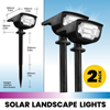 Bell + Howell Bionic Color Burst Solar Powered Landscape LED Lights - 2 Pack - 3