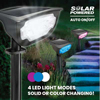 Bell + Howell Bionic Color Burst Solar Powered Landscape LED Lights - 2 Pack - 4