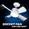 Bell + Howell Light Socket Ceiling Fan & Light - 2