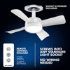 Bell + Howell Light Socket Ceiling Fan & Light - 3