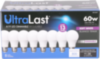 UltraLast 60 Watt Equivalent A19 2700K Soft White Energy Efficient LED Light Bulb - 8 Pack - 1