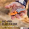 True Utility BERM Keychain Knife Orange/Grey - 1