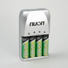 Nuon AA Rechargeable NiMH 4HR Charger with 4 Pack AA Batteries - 0