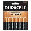 Duracell Coppertop 1.5V AA, LR6 Alkaline Battery - 10 Pack - 0