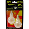 Satco 40W E12 A15 Frosted Incandescent Bulb - 2 Pack - 0