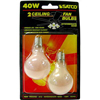 Satco 40W E17 A15 Frosted Incandescent Bulb - 2 Pack - 0