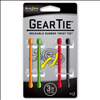 Nite Ize Assorted 3 Inch Reuseable Rubber Gear Tie - 4 Pack - 0