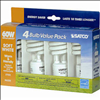 Satco 13W Spiral Soft White CFL Bulb - 4 Pack - 0