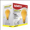 Satco 60W E26 A19 Incandescent Bug Light Bulb - 2 Pack - 0