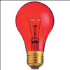 Satco 25W E26 A19 Clear Incandescent Bulb - Red - 0