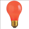 Satco 25W E26 A19 Ceramic Incandescent Bulb - Red - 0