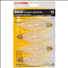 Sylvania 40W E12 B10 Inside Frosted Incandescent Bulb - 4 Pack - 0