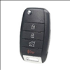 Four Button Key Fob Replacement Flip Key Remote for Kia Soul Vehicles - 0