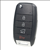 Four Button Key Fob Replacement Flip Key Remote For Kia Vehicles - 0