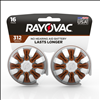 Rayovac 1.4V Type312 (Brown) Zinc Air Battery - 16 Pack - 0