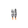 Batteries Plus 4-in-1 Orange Silicone Charging Cable - 6ft - 1