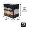 Duracell Ultra 12V 55AH AGM High Rate Sealed Lead Acid (SLA) Battery with M6, C Terminals - 4