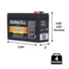 Duracell Ultra 12V 6.5AH AGM High Rate Sealed Lead Acid (SLA) Battery with F2, T2 Terminals - 5