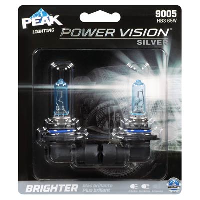 Peak 9005 65W Power Vision Silver Automotive Bulb - 2 Pack - Main Image