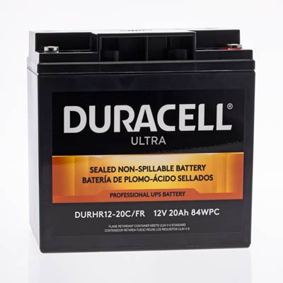 Duracell Ultra 12V 20AH High Rate AGM SLA Battery with M5 Insert Terminals - Main Image