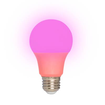 MaxLite 60 Watt Equivalent A19 Energy Efficient LED Light Bulb - Pink
