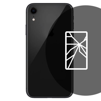Apple iPhone XR Back Glass Repair - Black - without logo