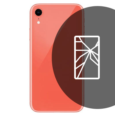 Apple iPhone XR Back Glass Repair - Coral - without logo
