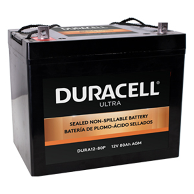 Duracell Ultra 12V 80AH AGM SLA Battery with P Terminals - Main Image